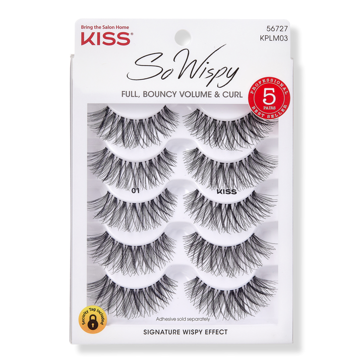 Kiss So Wispy False Eyelashes Multipack, 5 pairs - #01 #1