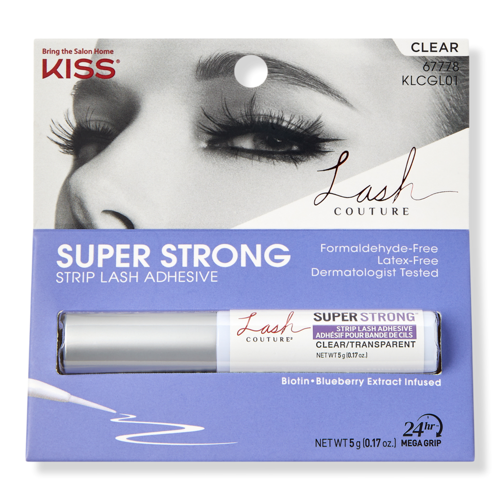 Strip shop lash adhesive