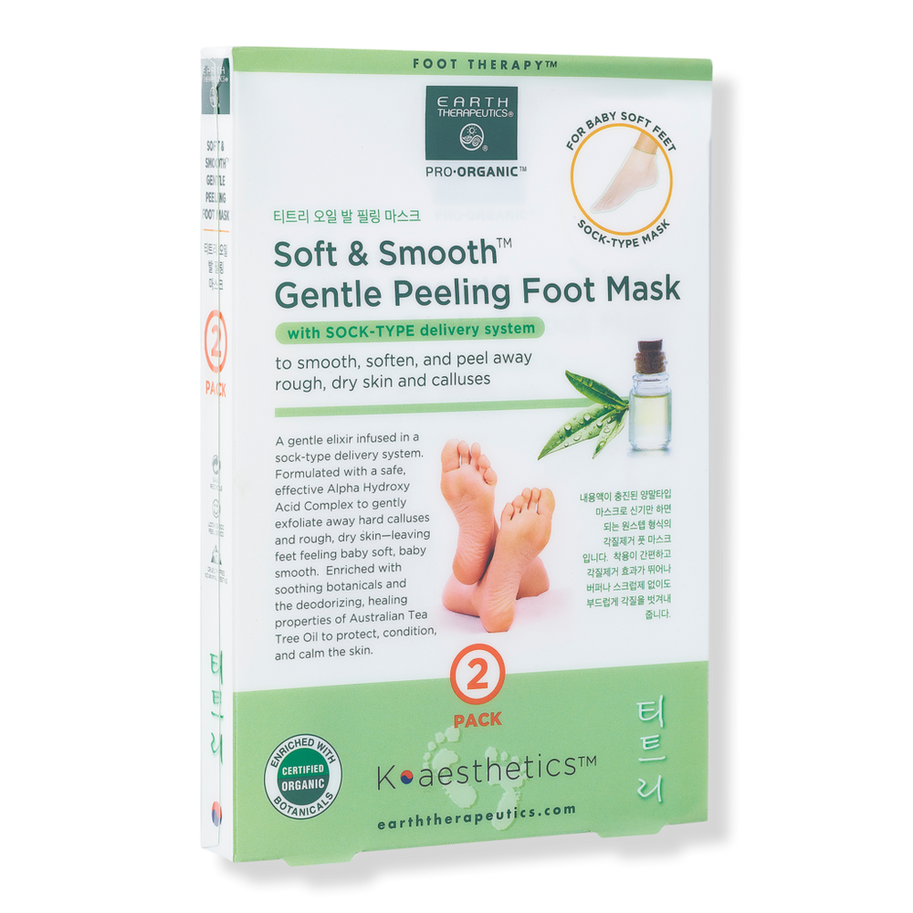 Earth Therapeutics Soft & Smooth Gentle Peeling Foot Mask