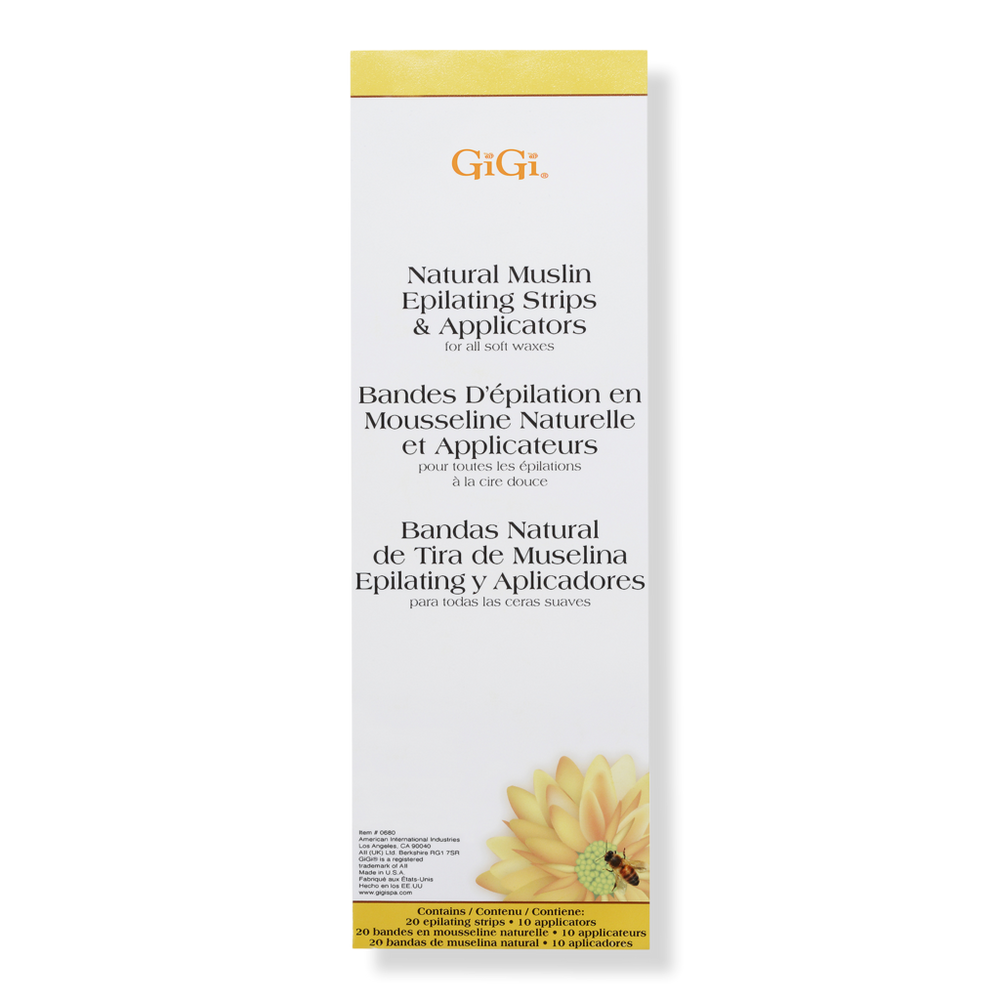Gigi Natural Muslin Epilating Strips & Applicators