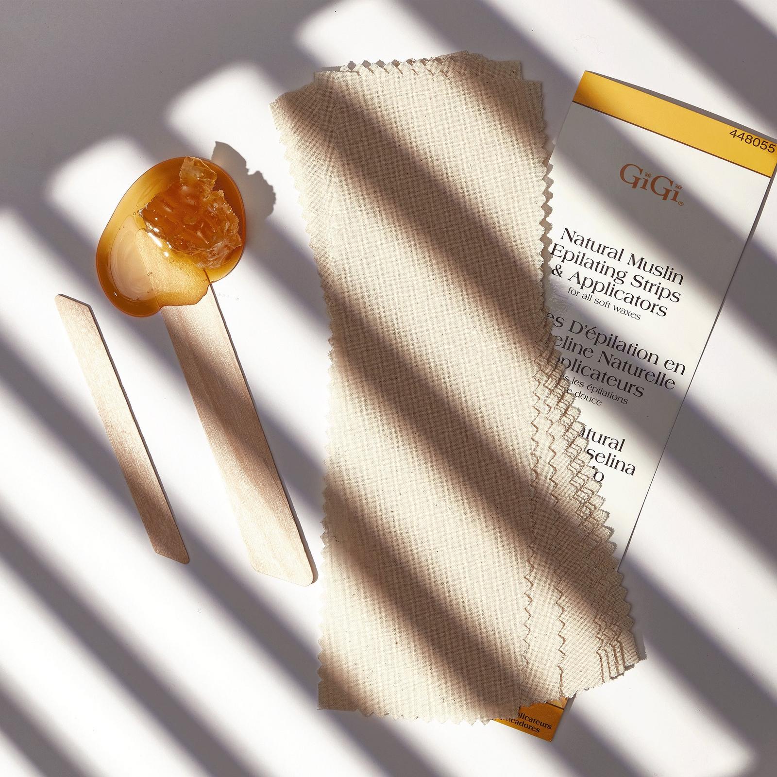 Natural Muslin Epilating Strips & Applicators