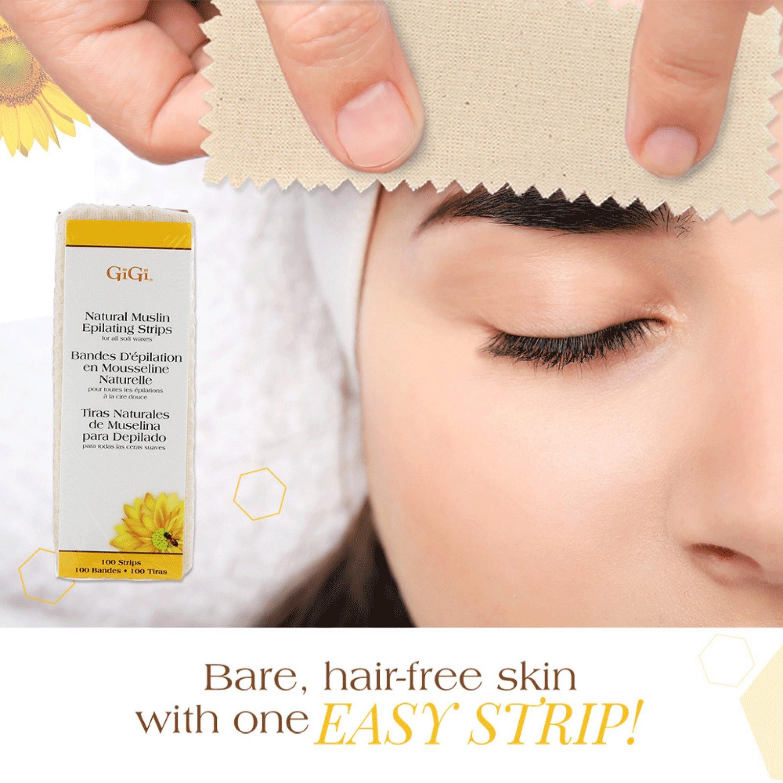 Natural Muslin Epilating Strips & Applicators