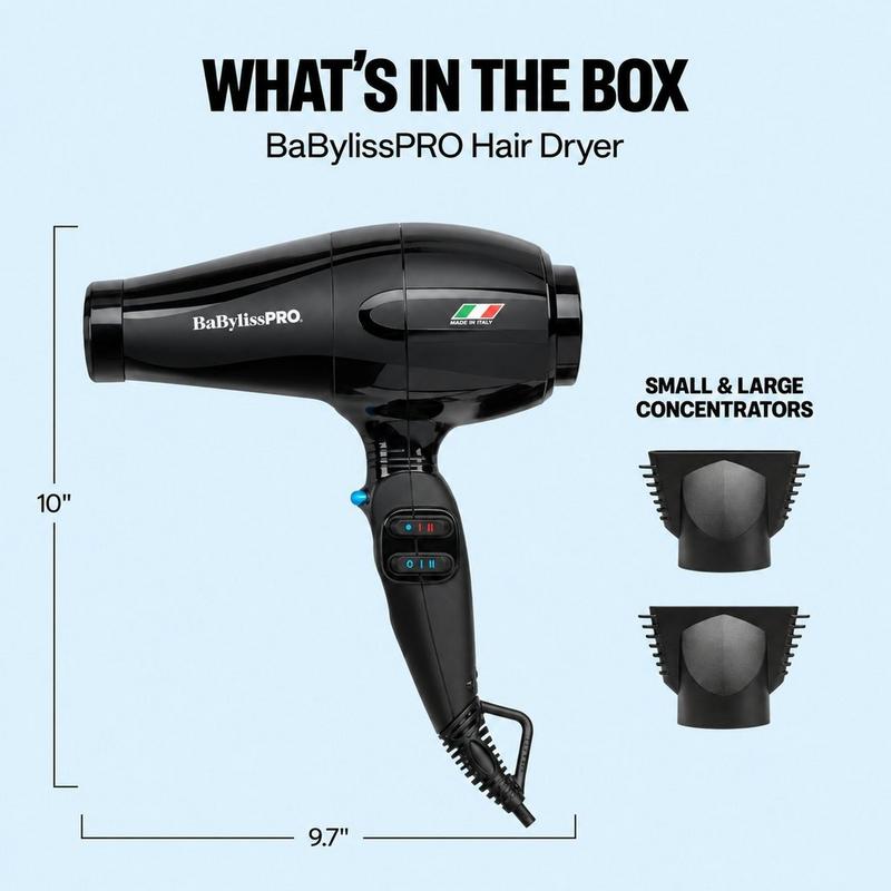 BaBylissPRO - Black Nano Titanium Portofino Dryer | Ulta Beauty