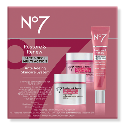 No7 Restore & Renew Multi Action Face & Neck Skincare System