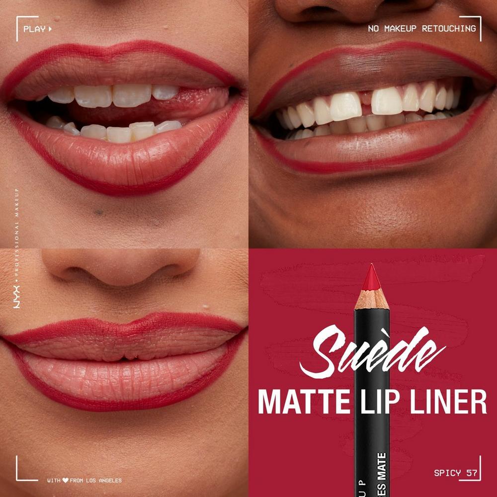 Suede Matte Lip Liner Velvet Soft Vegan Lip Pencil