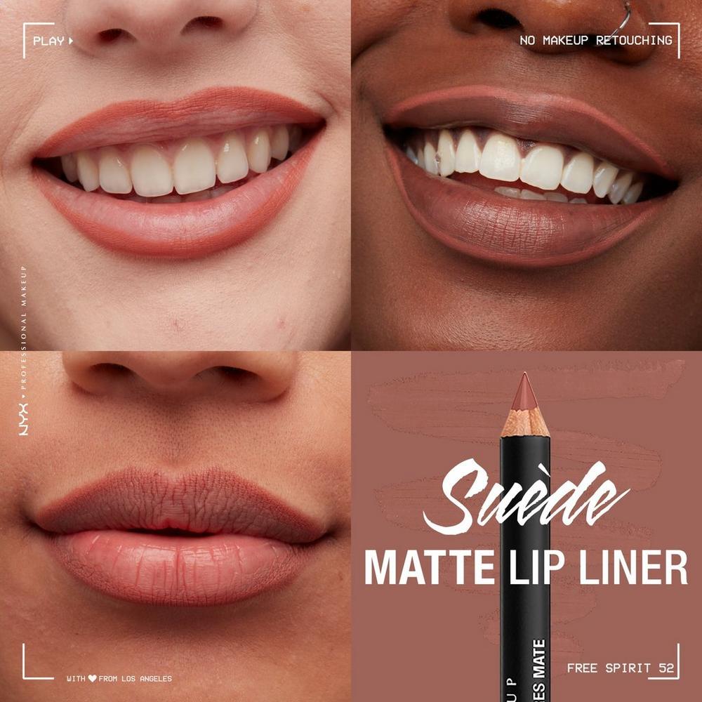 Suede Matte Lip Liner Velvet Soft Vegan Lip Pencil