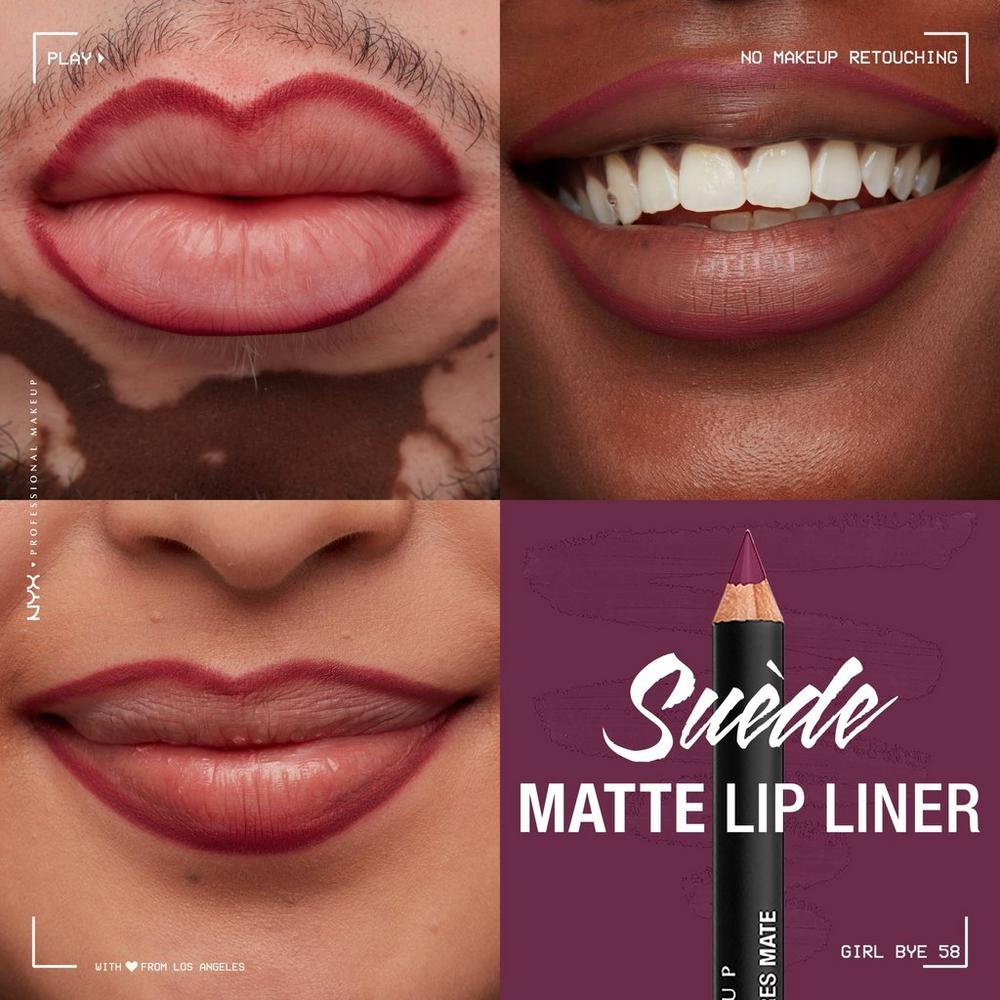 Suede Matte Lip Liner Velvet Soft Vegan Lip Pencil