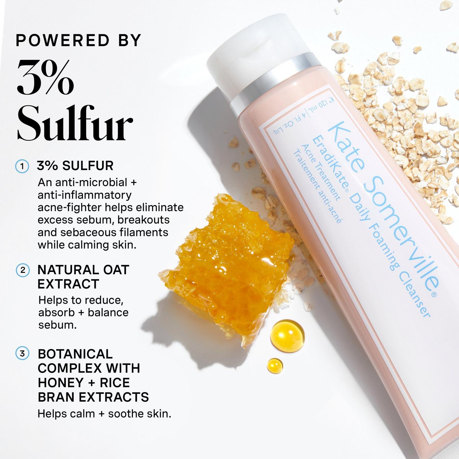 EradiKate 3% Sulfur Daily Foaming Cleanser + Acne Treatment