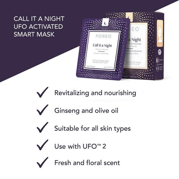 FOREO Call It A Night Revitalizing & Nourishing UFO Activated Sheet Masks #3