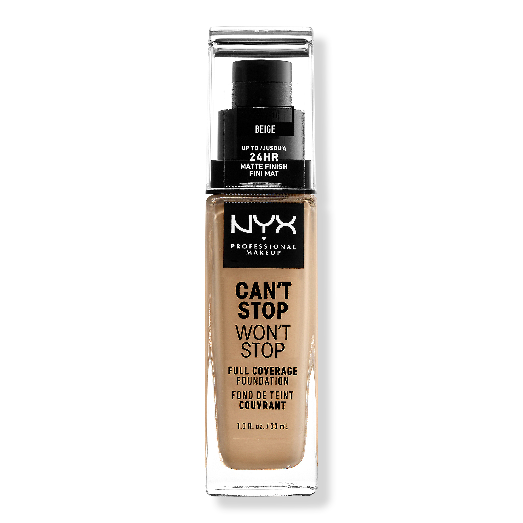 NYX Professional Makeup Can't Stop Won't Stop 24HR Full Coverage Matte Foundation #1