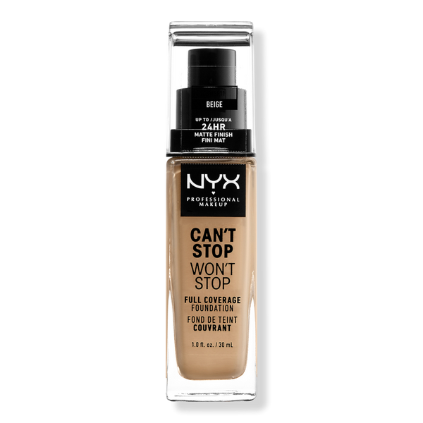 NYX Professional Makeup Can't Stop Won't Stop 24HR Full Coverage Matte Foundation #1