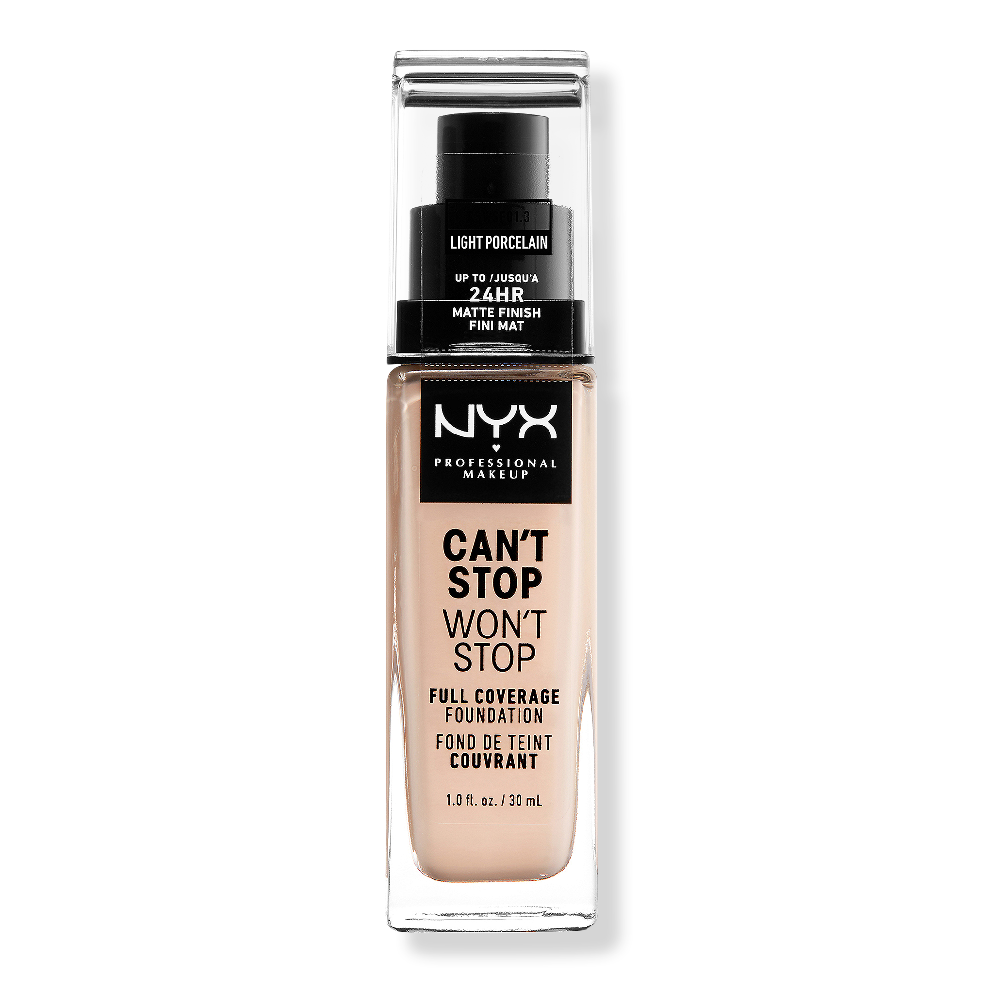 NYX Professional Makeup Can't Stop Won't Stop 24HR Full Coverage Matte Foundation #1