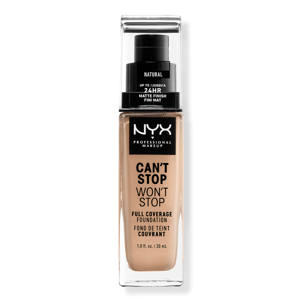 Nyx Professional Makeup Can't Stop Won't Stop 24hr Full Coverage Matte Foundation - Natural In Brown