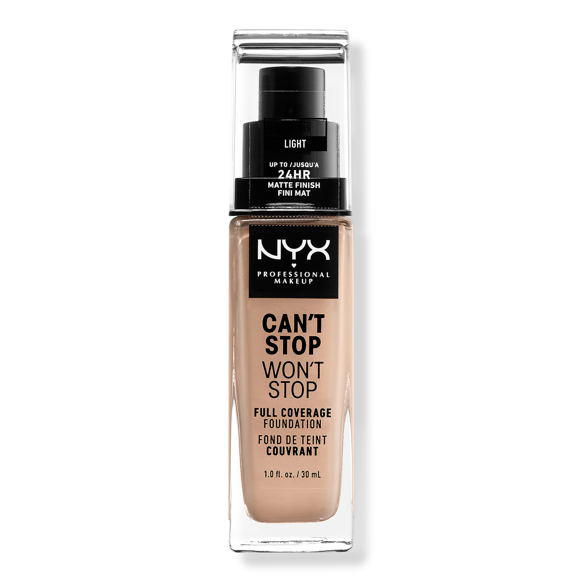 NYX Professional Makeup Can't Stop Won't Stop 24HR Full Coverage Matte Foundation #1