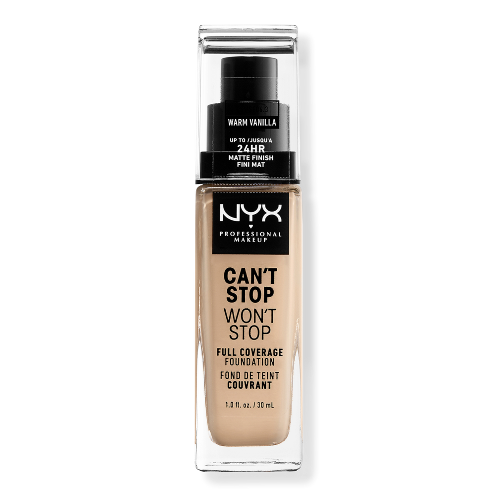 Nyx Professional Makeup Can't Stop Won't Stop 24hr Full Coverage Matte Foundation - Warm Vanilla In Brown