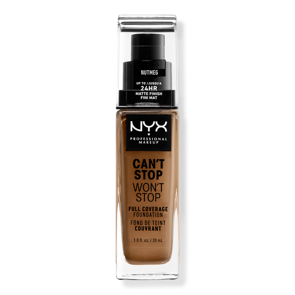Nyx Professional Makeup Can't Stop Won't Stop 24hr Full Coverage Matte Foundation - Nutmeg In Brown