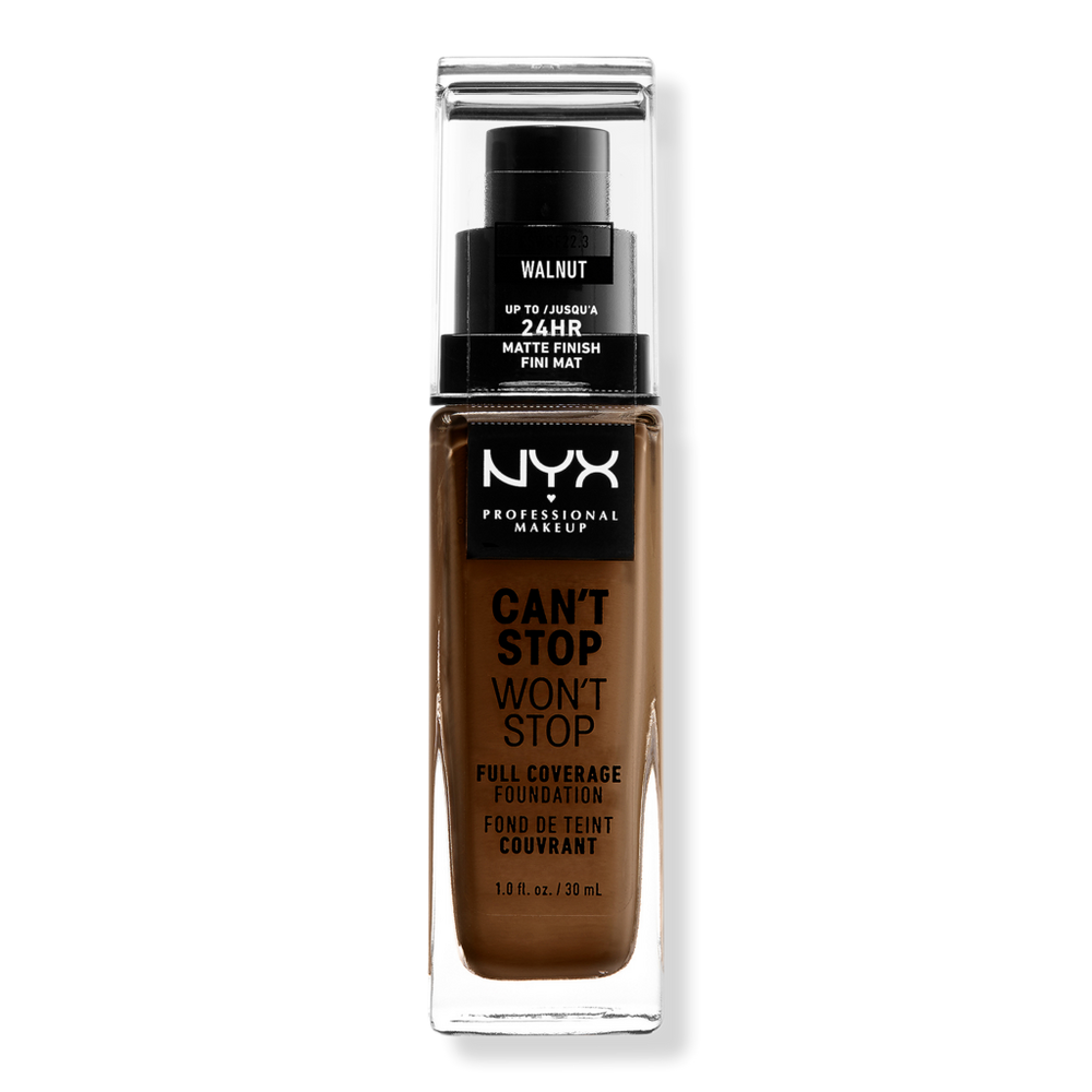 Nyx Professional Makeup Can't Stop Won't Stop 24hr Full Coverage Matte Foundation - Walnut In Brown