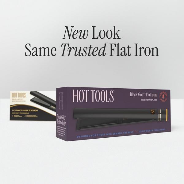 Hot Tools Pro Artist Black Gold 1" Micro Shine Flat Iron #7