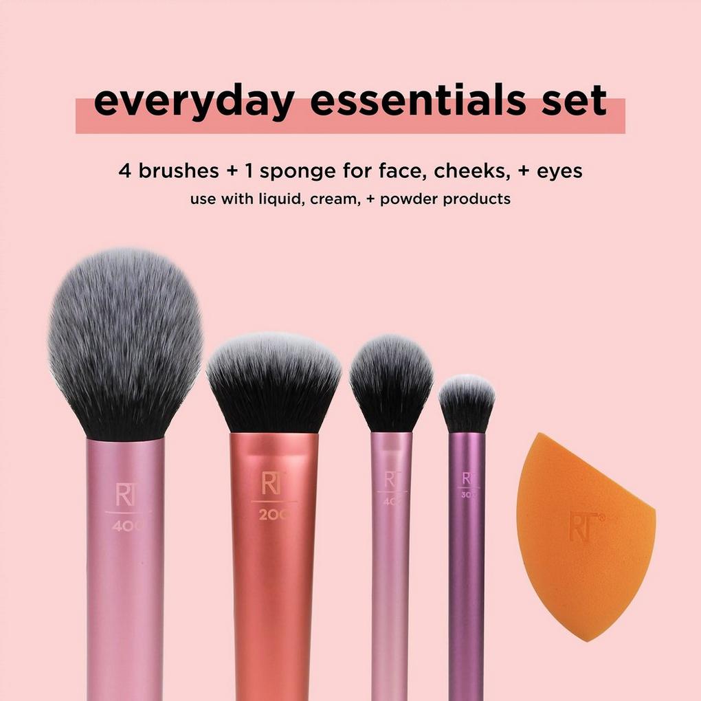 Real Techniques Face Base Makeup Brush Kit, 4 Piece Set