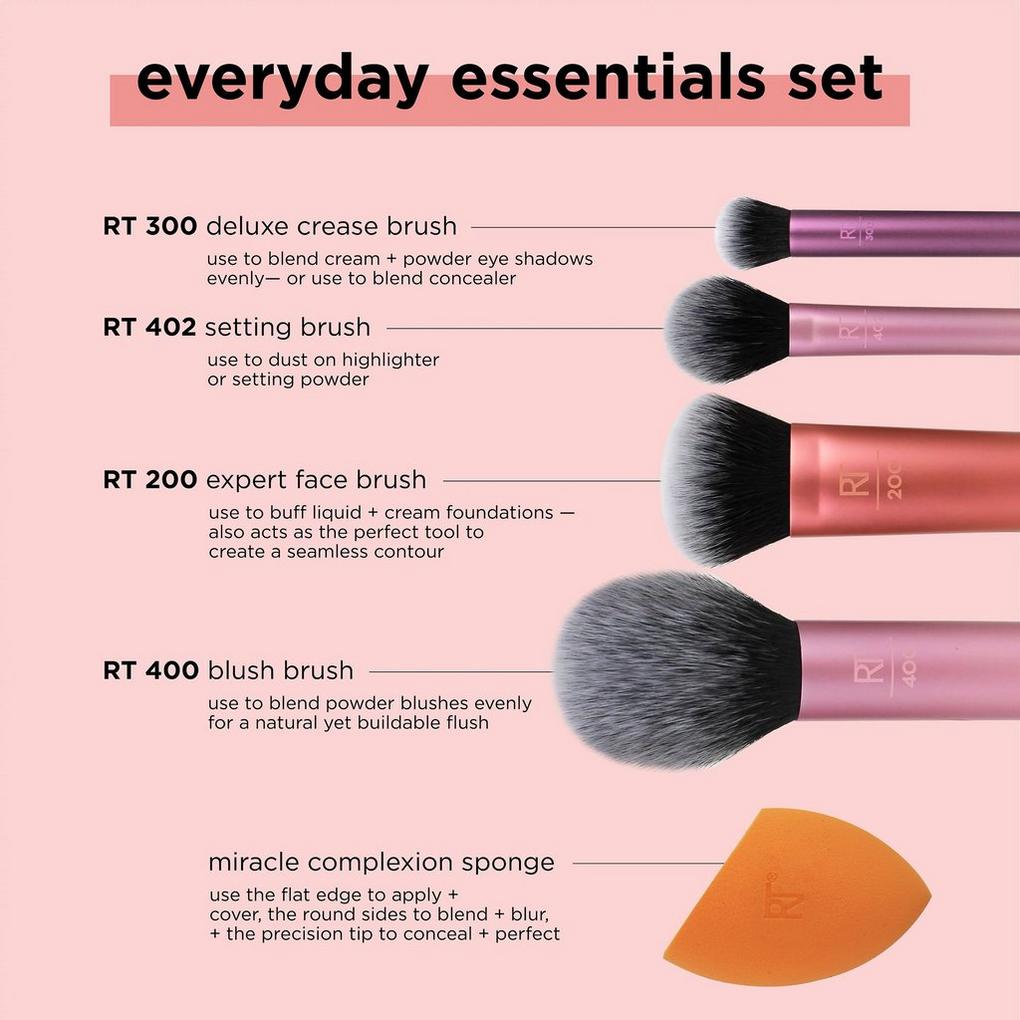 Everyday Essentials Makeup Brush & Sponge Set