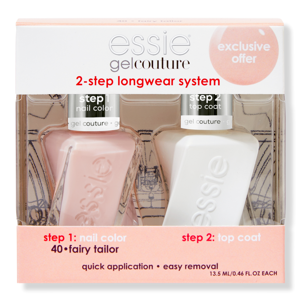 Essie Gel Couture Longwear Nail Polish + Top Coat Kit - Fairy Tailor + Top Coat
