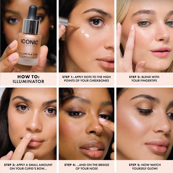 ICONIC LONDON Illuminator Liquid Shimmer Highlighter Drops #8