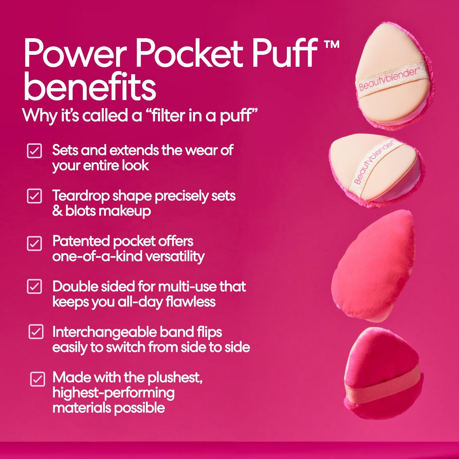 Power Pocket Puff Dual Sided Powder Puff