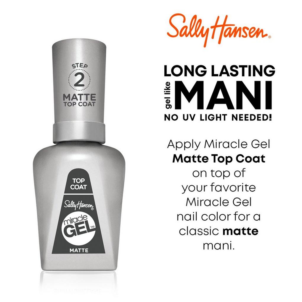 Sally Hansen Miracle Gel Top Coat, Matte 102 - 0.5 fl oz