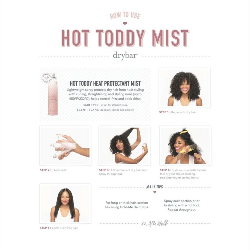 Travel Size Hot Toddy Heat Protectant Mist