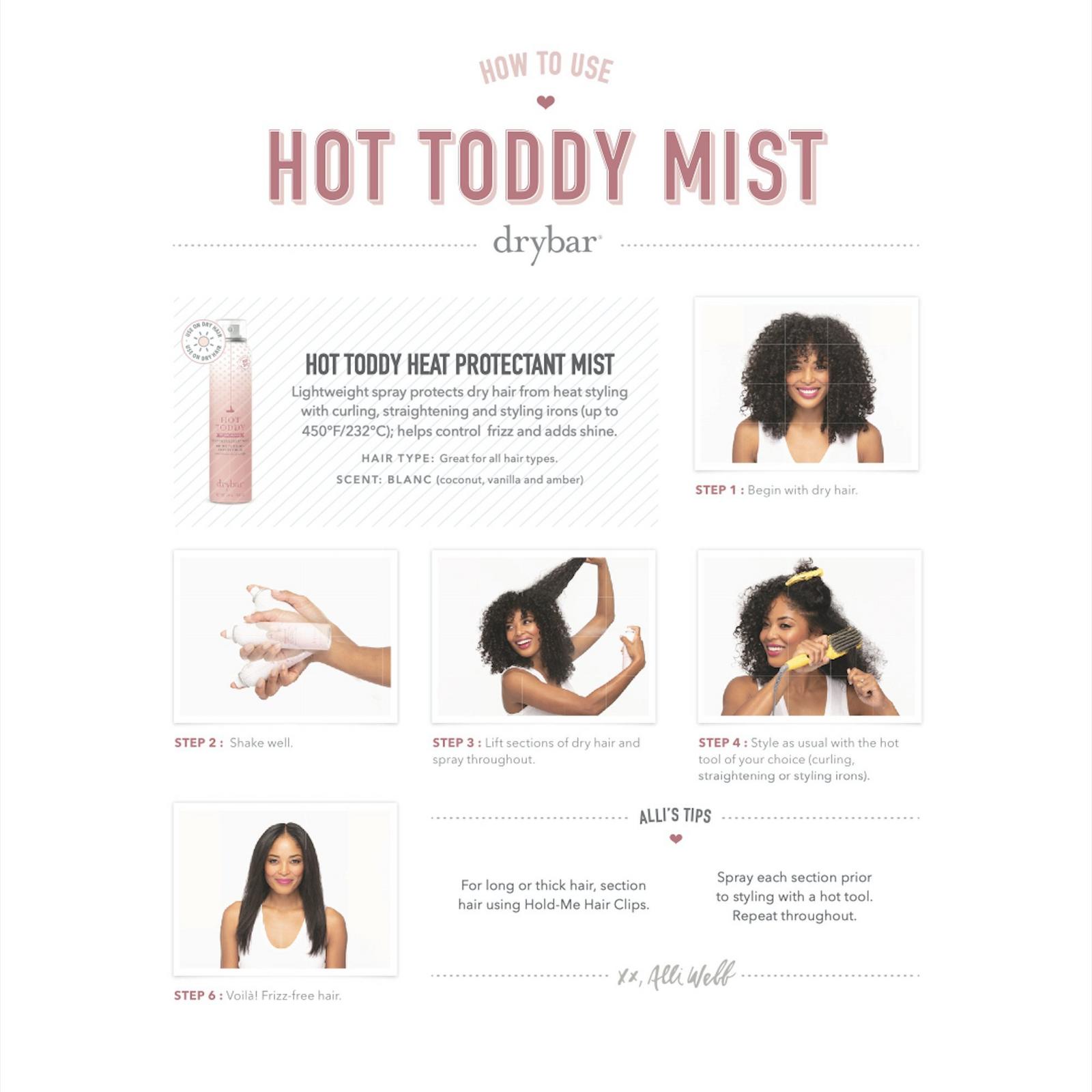 Travel Size Hot Toddy Heat Protectant Mist
