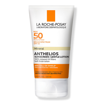 La Roche-Posay Anthelios Body and Face Soft Finish Mineral Sunscreen Lotion SPF 50