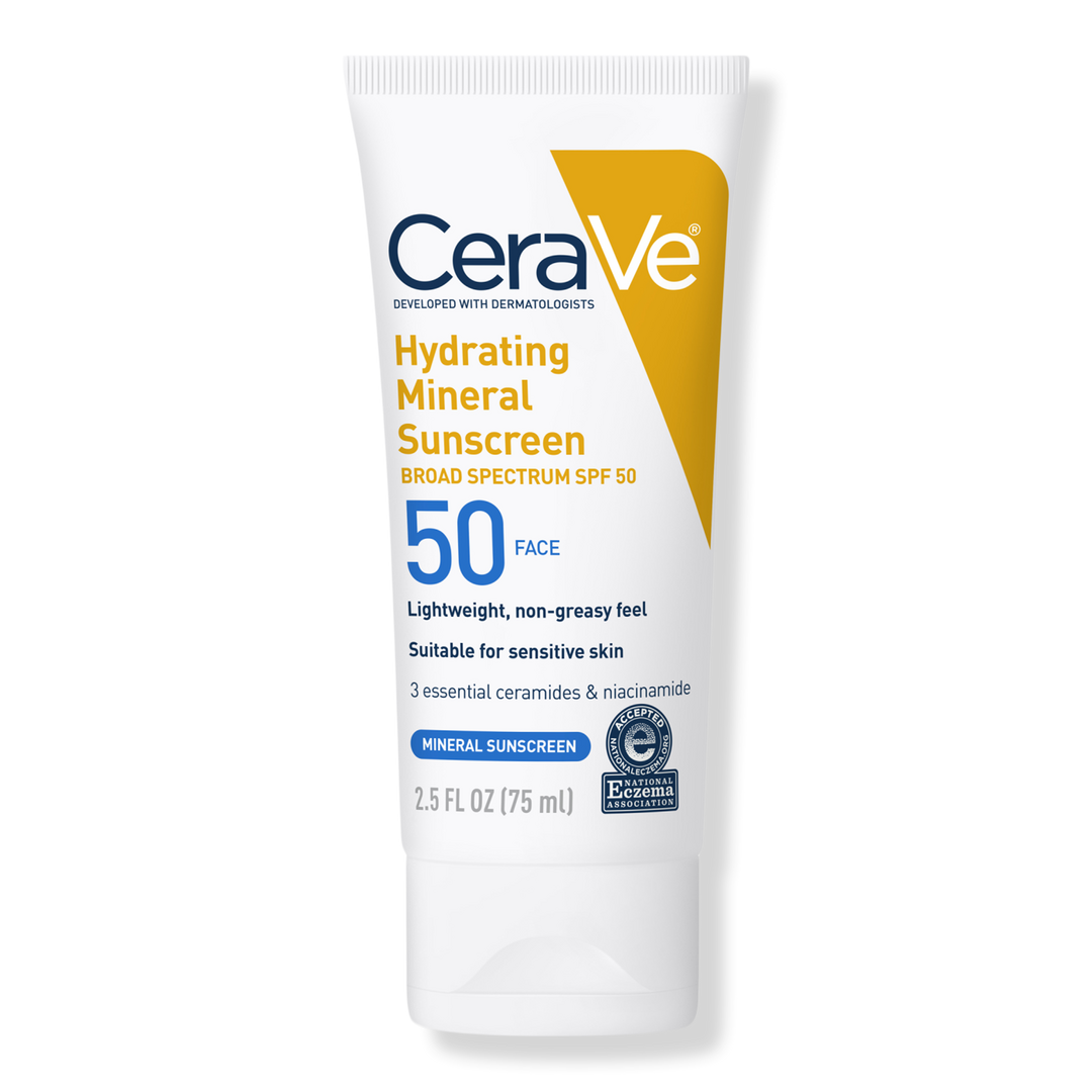 CeraVe Hydrating Mineral Sunscreen Lotion for Face SPF 50 for All Skin Types #1