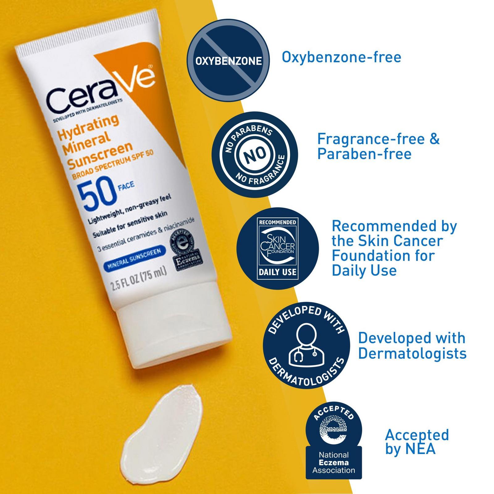Hydrating Mineral Sunscreen Lotion for Face SPF 50 for All Skin Types