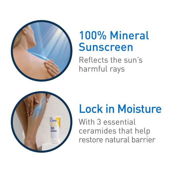 CeraVe Hydrating Mineral Sunscreen Lotion for Body SPF 30 for All Skin Types #5