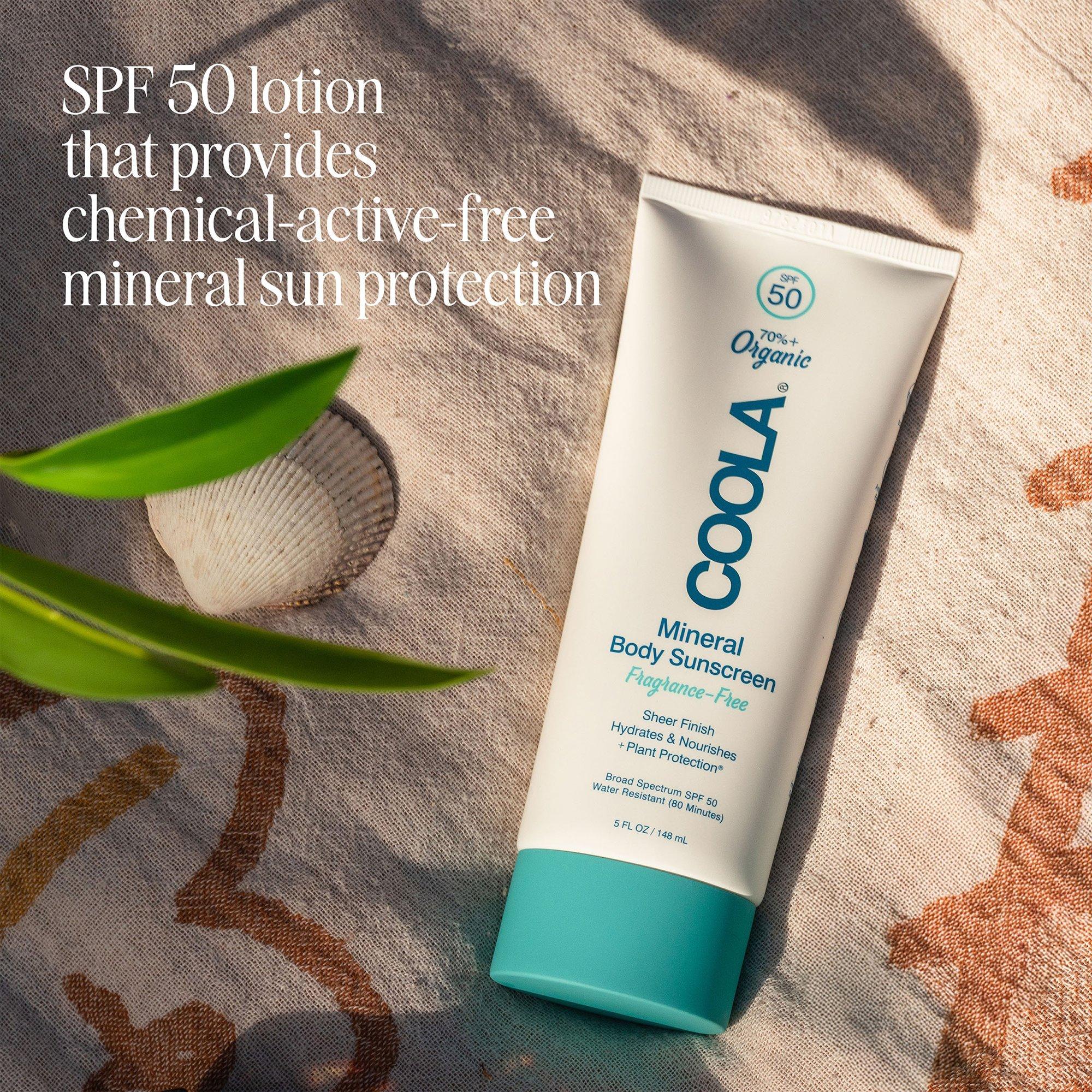 Минеральный солнцезащитный лосьон для тела SPF 50 без отдушки COOLA — фото 3