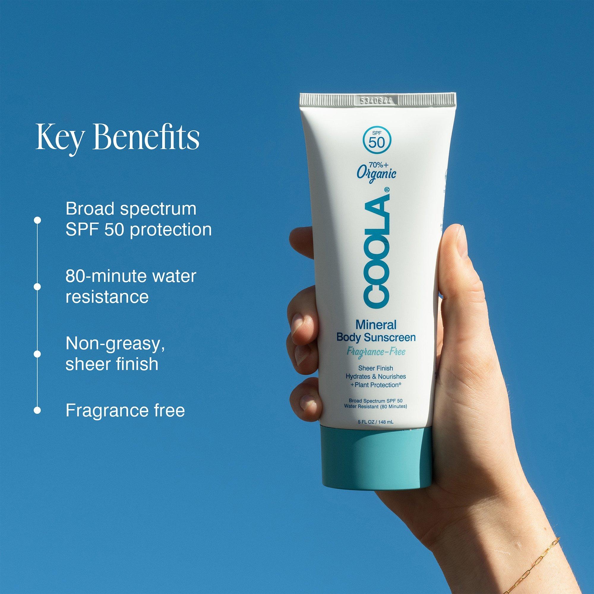 Минеральный солнцезащитный лосьон для тела SPF 50 без отдушки COOLA — фото 4