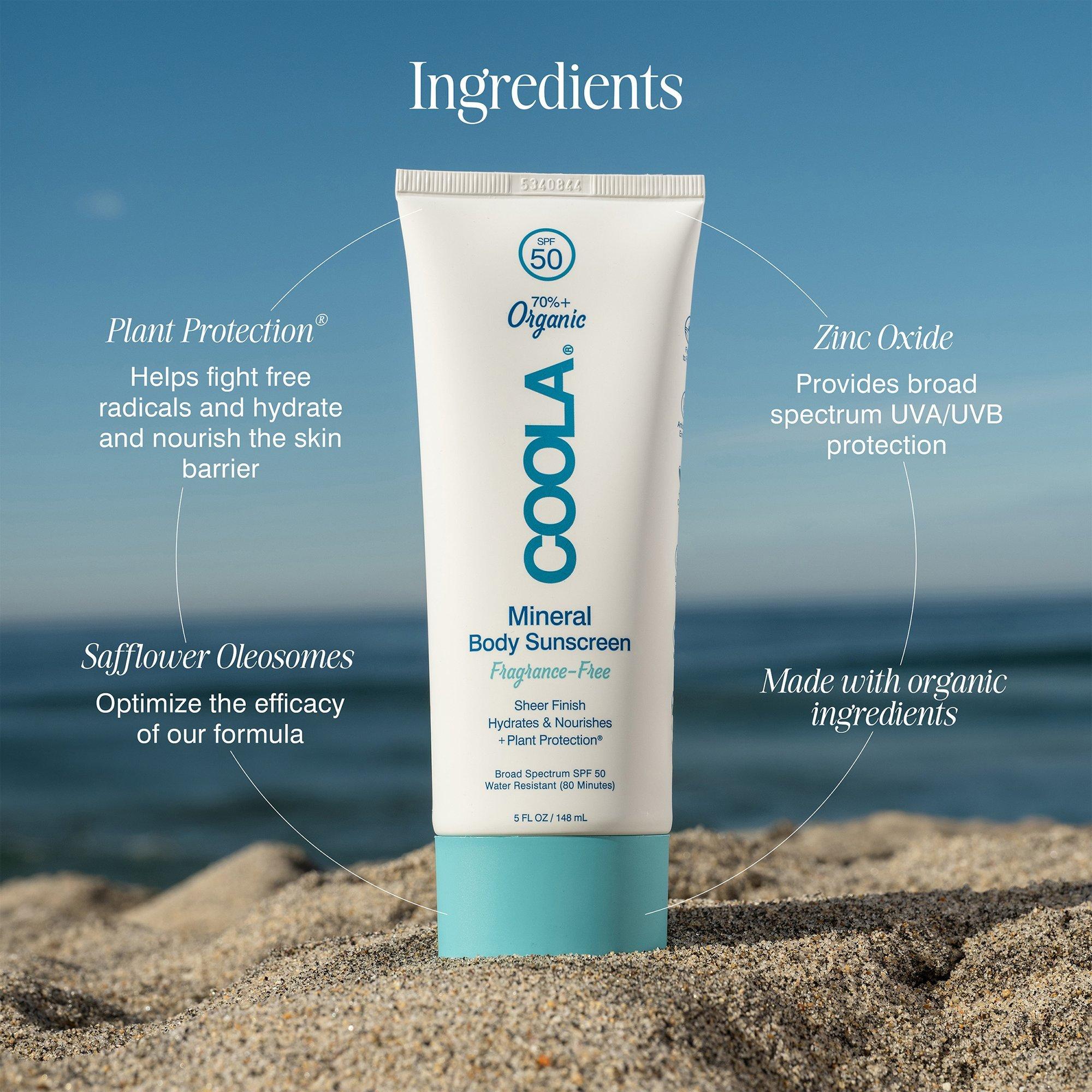 Минеральный солнцезащитный лосьон для тела SPF 50 без отдушки COOLA — фото 5