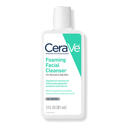 CeraVe Travel Size Foaming Facial Cleanser for Balanced to Oily Skin