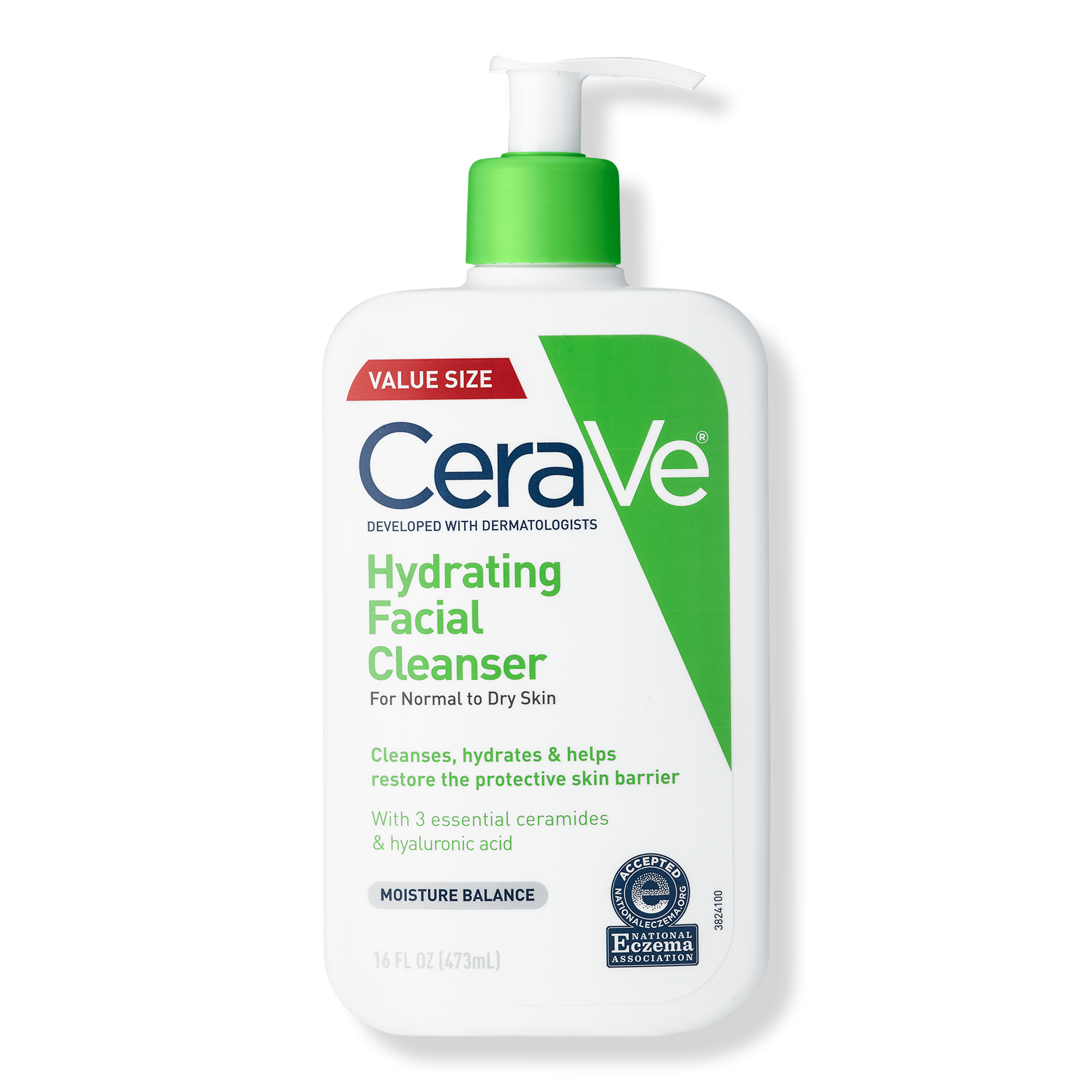 CeraVe Hydrating Facial Cleanser, Gentle Face Wash for Balanced to Dry Skin #1