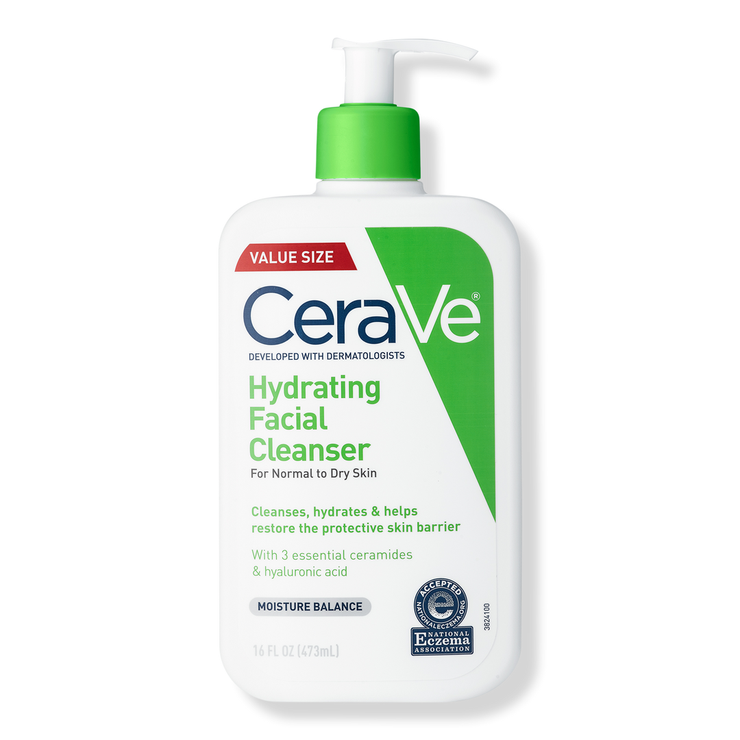 CeraVe Hydrating Facial Cleanser, Gentle Face Wash for Balanced to Dry Skin #1