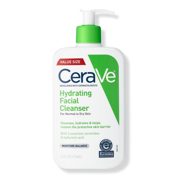 CeraVe Hydrating Facial Cleanser, Gentle Face Wash for Balanced to Dry Skin #1