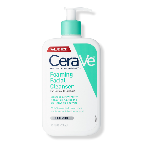 CeraVe Foaming Facial Cleanser, Gel-Based Face Wash for Balanced to Oily Skin #1