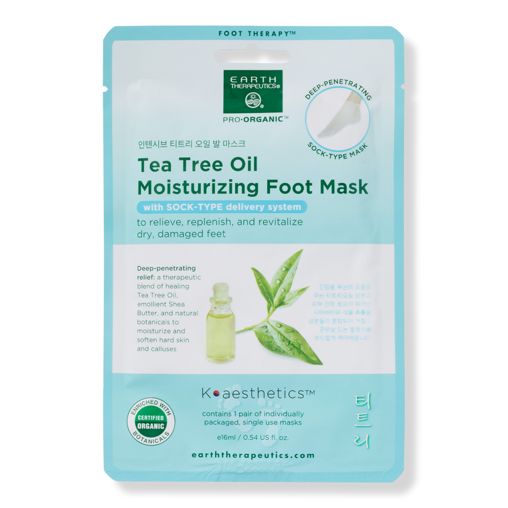 Earth Therapeutics Tea Tree Oil Moisturizing Foot Mask