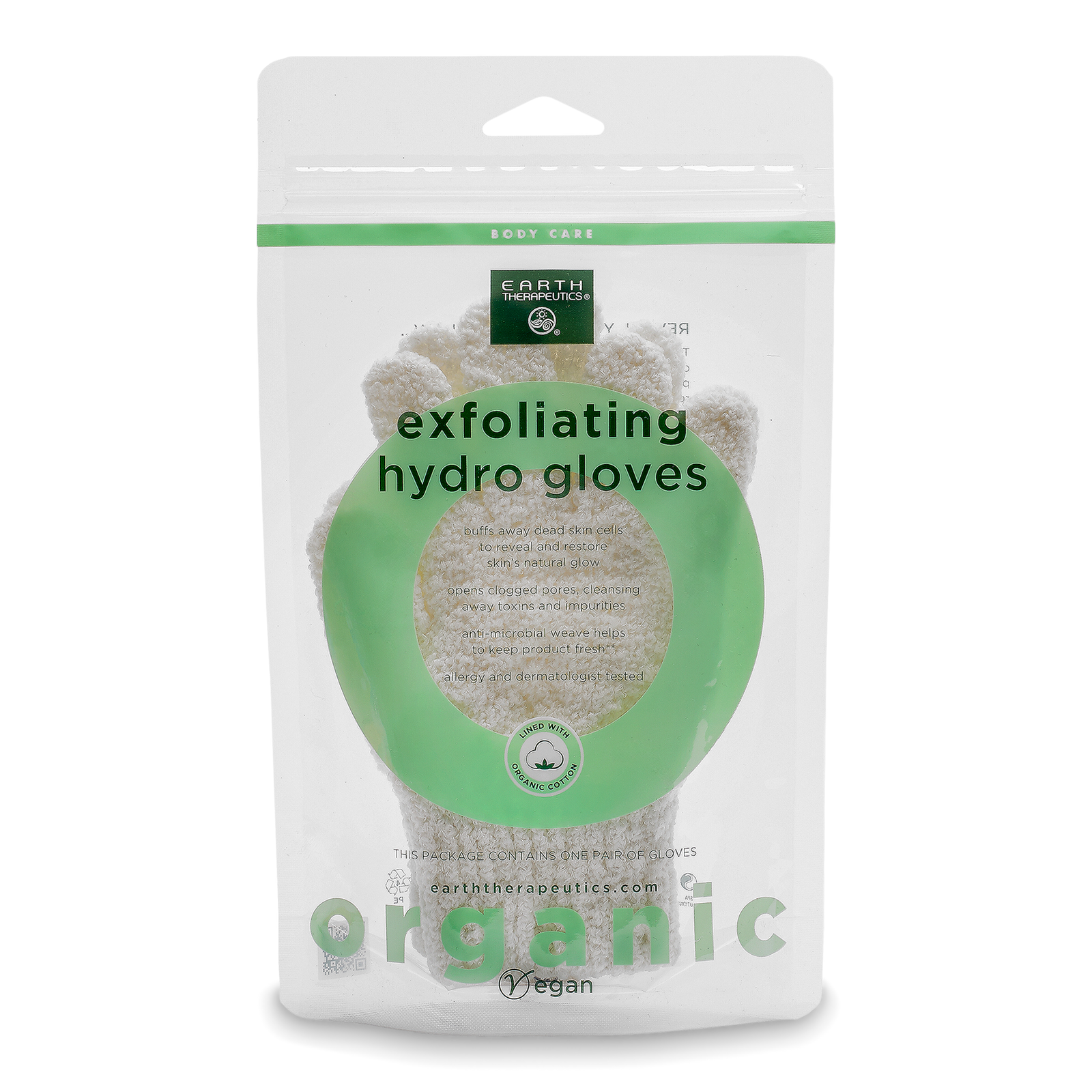 Organic Cotton Exfoliating Gloves