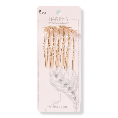 Scünci Gold And White Hairpin Set