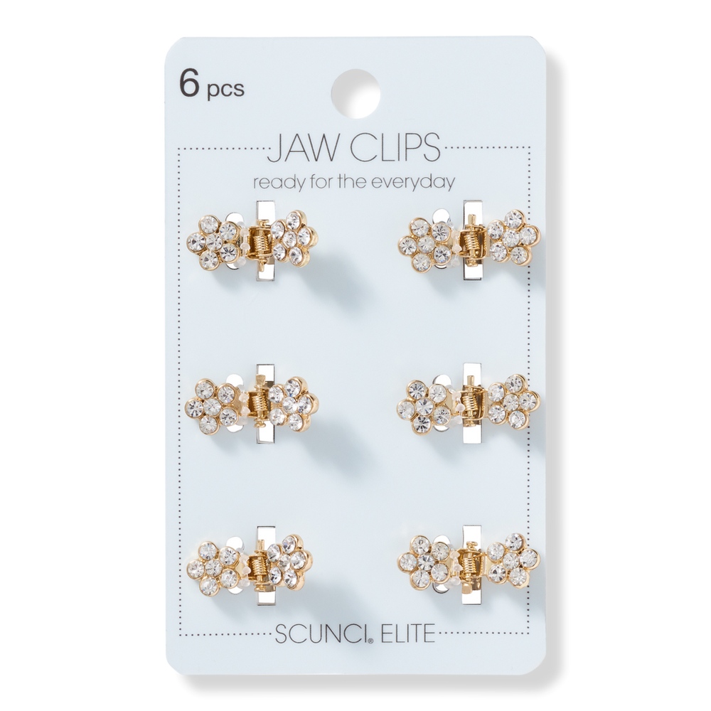 Scünci Mini Crystal Jaw Clip Set