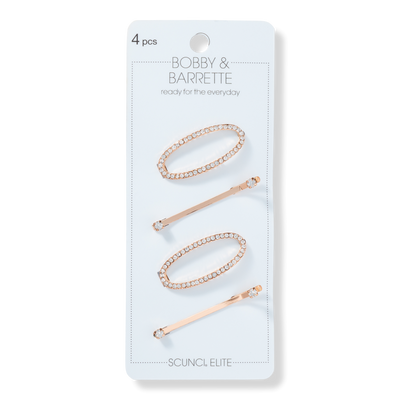 Scünci Gold Crystal Bobby Pin & Barrette Set