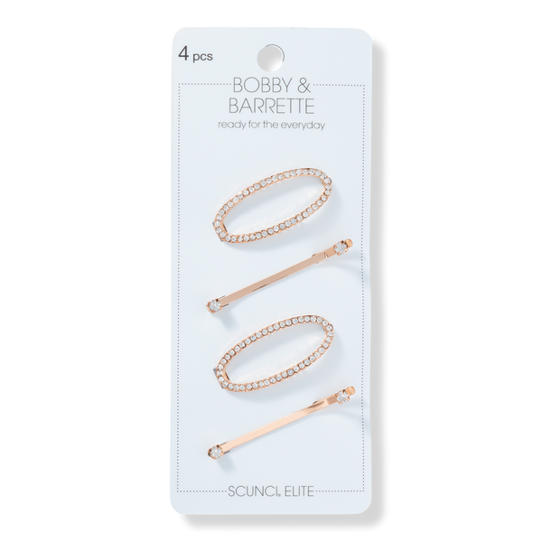 Scünci Gold Crystal Bobby Pin & Barrette Set #1