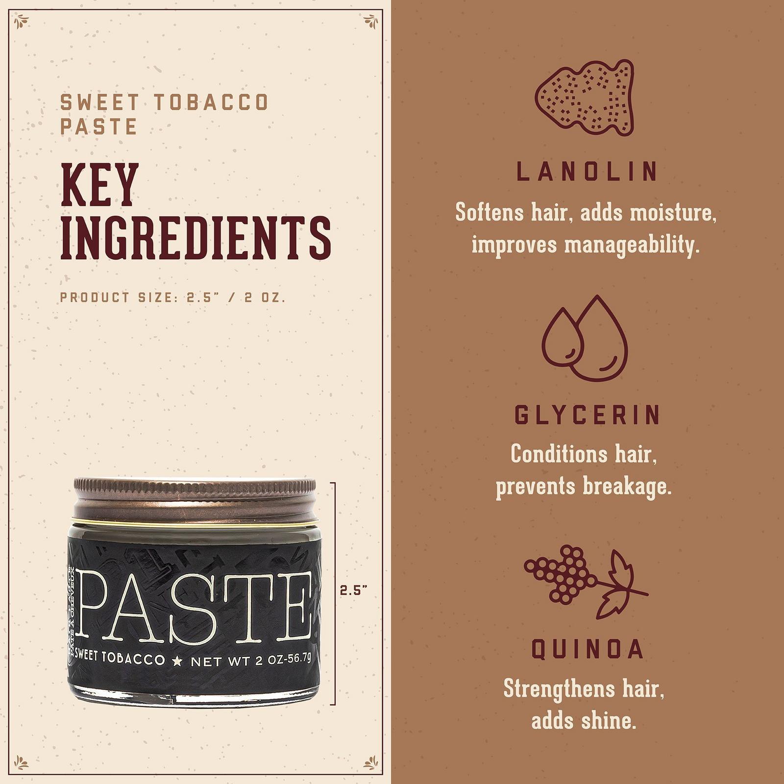 Sweet Tobacco Soft Hold, Medium Shine Hair Styling Paste