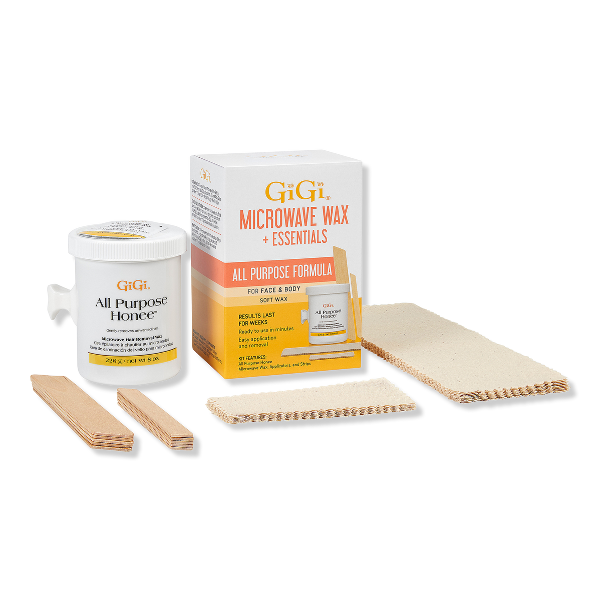 GiGi Milk & Honee Wax, popular At Home Wax Essentials Bundle